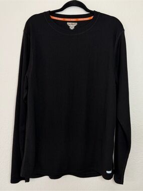 Omni Wool Black Wool Blend Crew Neck Long Sleeve Base Layer Shirt Mens XX-Large